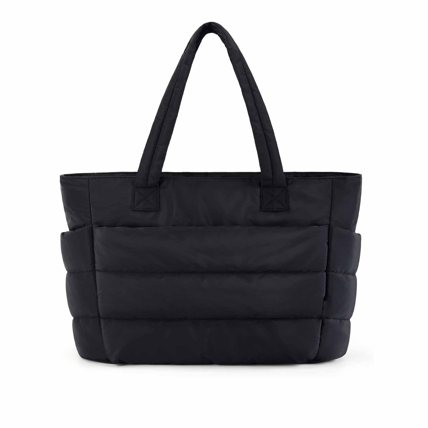 Black Large Capacity Nylon Tote Bag For Women Fashionable Travel Shoulder & Crossbody Handbag