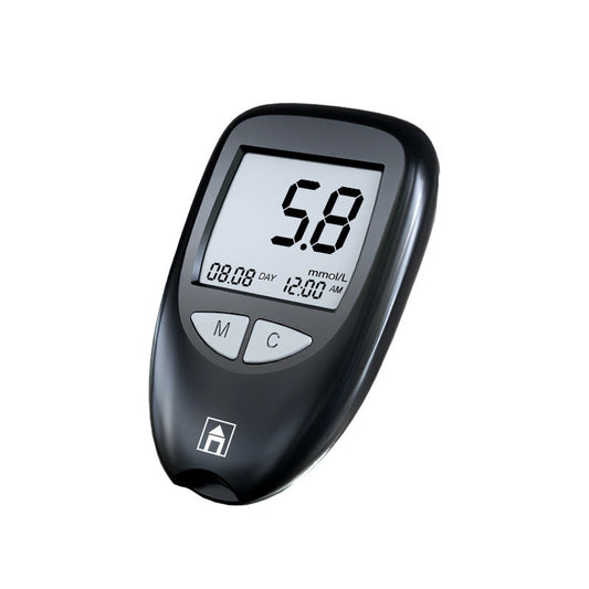 Black Home Blood Glucose Meter English Version Medical Automatic Sugar Tester With Strips