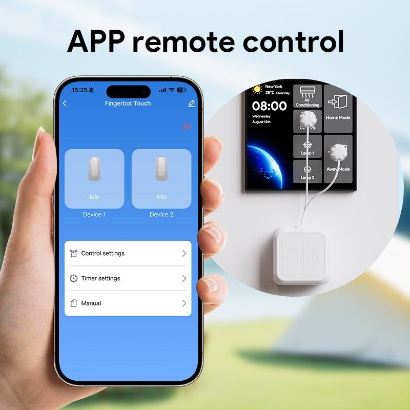 Touchscreen Finger Robot Dual Control Bluetooth Smart Screen Clicker With Timer