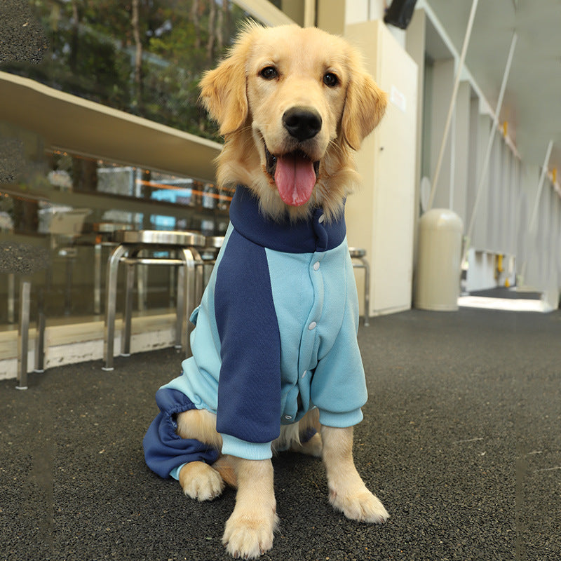 6Xl Recommended 50 60 Pounds Blue Autumn Winter Dog Hoodie For Medium To Large Breeds Golden Retriever & Labrador