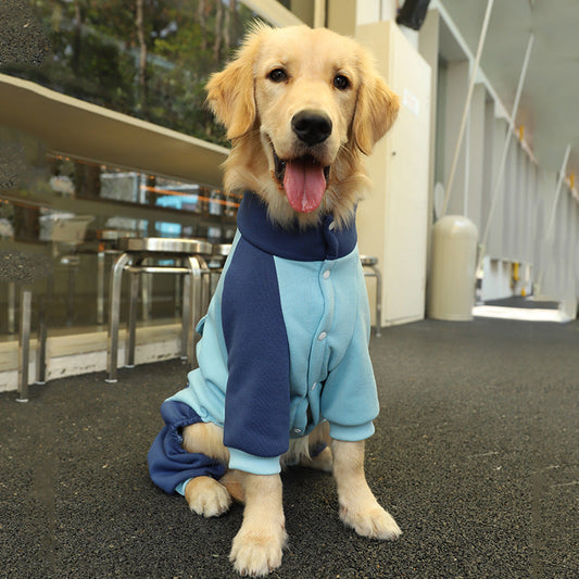 6Xl Recommended 50 60 Pounds Blue Autumn Winter Dog Hoodie For Medium To Large Breeds Golden Retriever & Labrador