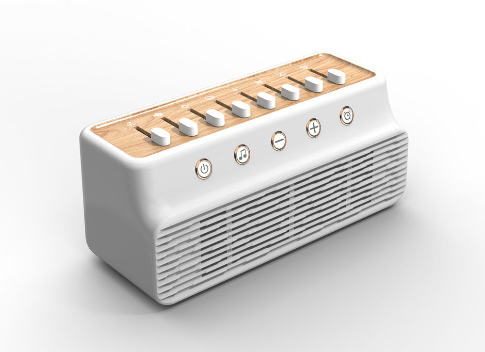 Retro White Noise Sound Machine & Bluetooth Speaker 8 Nature Sounds Smart Timer