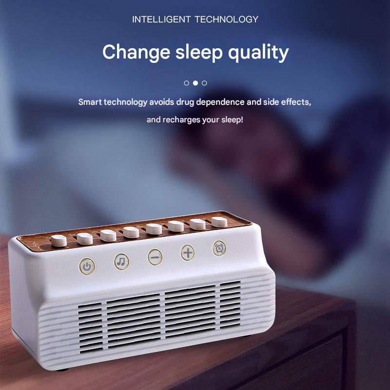 Retro White Noise Sound Machine & Bluetooth Speaker 8 Nature Sounds Smart Timer