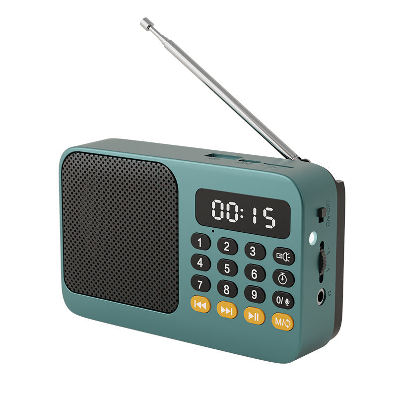 Digital Music Player Fm Radio 4 Playback Modes Led Flashlight Green