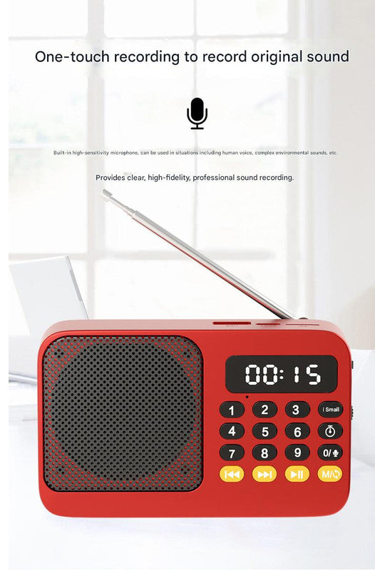 Digital Music Player Fm Radio 4 Playback Modes Led Flashlight Green