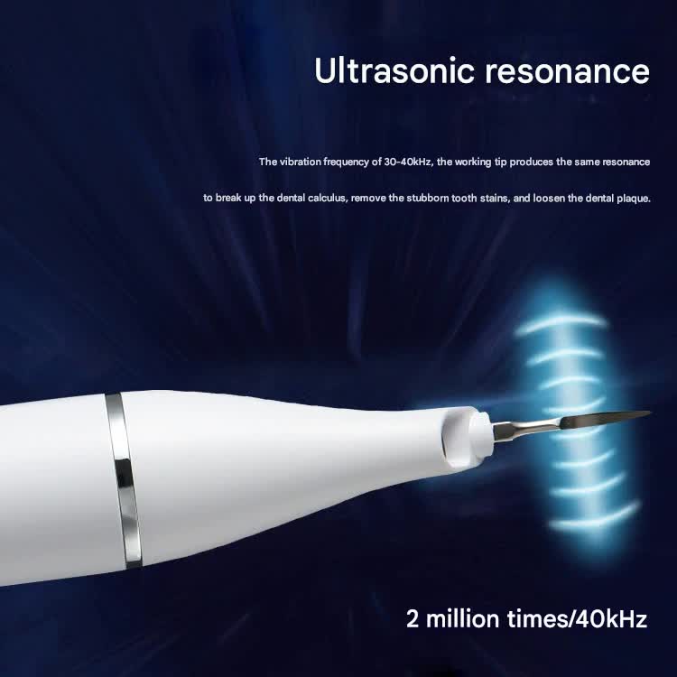 5 Piece Set Professional Ultrasonic Dental Scaler Calculus Remover Kit Modes Led Light Ipx7 Waterproof White