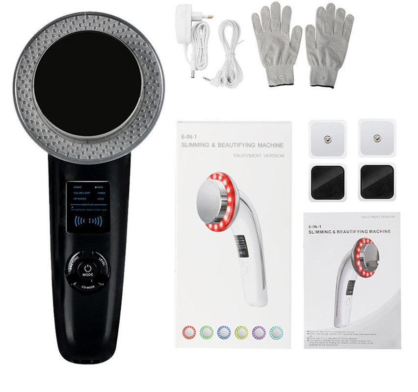 6 In 1 Ultrasonic Slimming & Beautifying Rf Device Body Sculpting Skin Rejuvenation (Black)