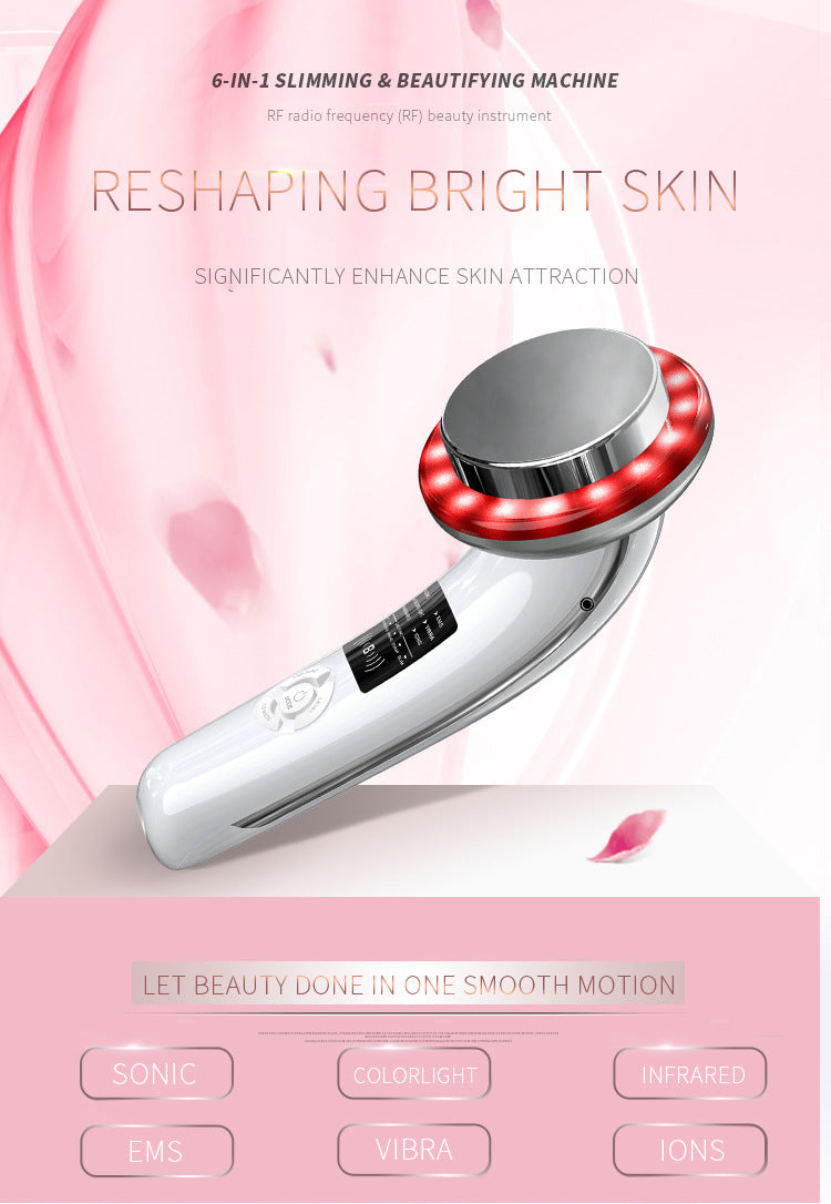 6 In 1 Ultrasonic Slimming & Beautifying Rf Device Body Sculpting Skin Rejuvenation (Black)