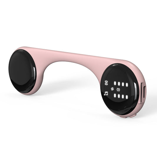 Under Pillow Bone Conduction Sleep Speaker Bluetooth 5.4 White Noise Tf Card Led Display Timer Pink