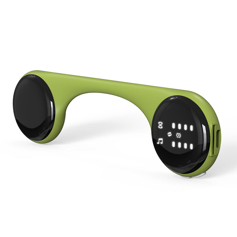 Under Pillow Bone Conduction Sleep Speaker Bluetooth 5.4 White Noise Tf Card Led Display Timer Yellow Green