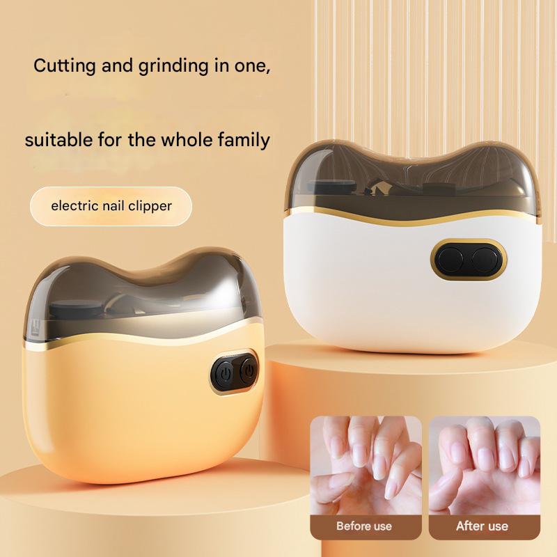 Electric Nail Clipper & Grinder - 2-In-1 Automatic Trimmer With Speeds Type-C Charging Safe For All Ages(White)