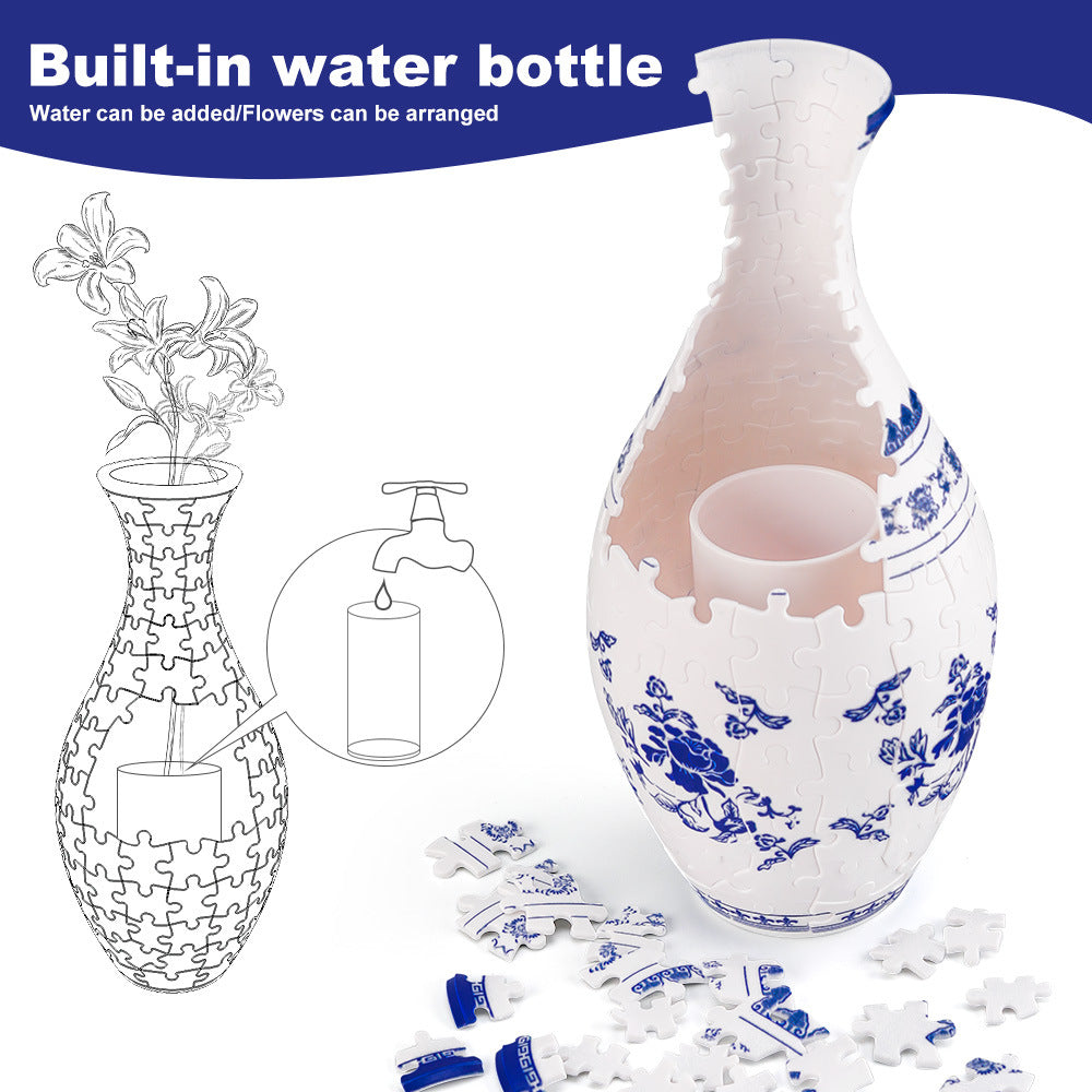Unique 3D Puzzle Vase With Built In Water Holder Fun Diy Project Waves