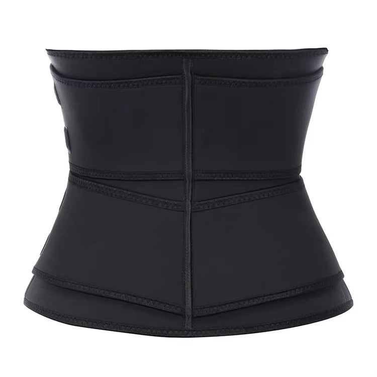 Size 5Xl Black Womens Sweat Enhancing Waist Trainer Belt Dual Strap Zipper Tummy Control Cincher
