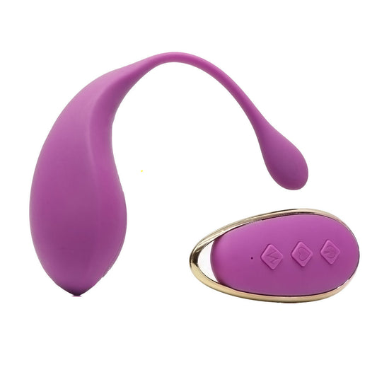 Purple Silky Silicone Remote Control Vibrating Egg - 12 Powerful Modes For Discreet Pleasure