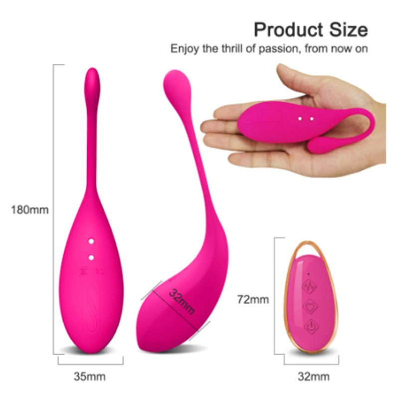 Purple Silky Silicone Remote Control Vibrating Egg - 12 Powerful Modes For Discreet Pleasure