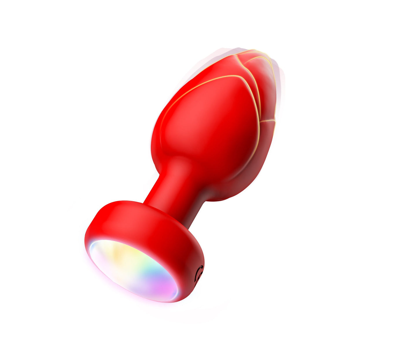 Red Luminous Led Vibrating Anal Plug With Wireless Remote - 10 Speeds 7 Light Modes Waterproof Silicone