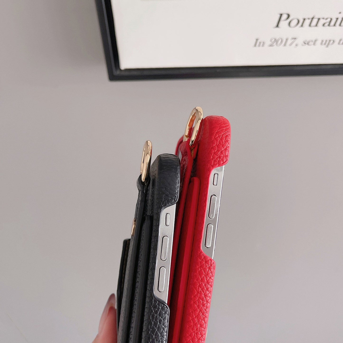 Black Chic Pu Leather Crossbody Wallet Case For Iphone 16 Card Holder With Detachable Strap & Finger Ring Grip
