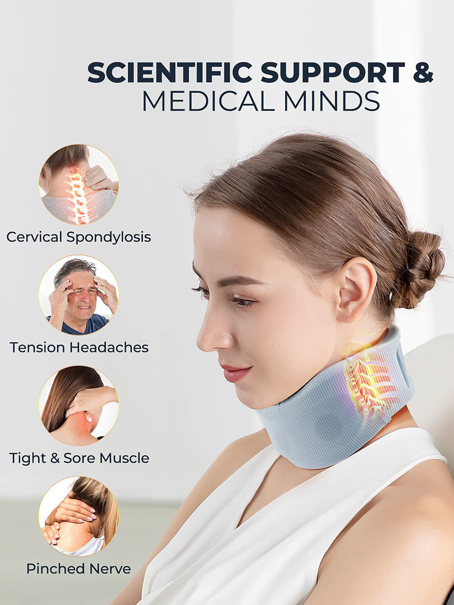 Size Xl Orange Ergonomic Neck Support Brace Soft Cervical Collar For Posture Correction And Pain Relief