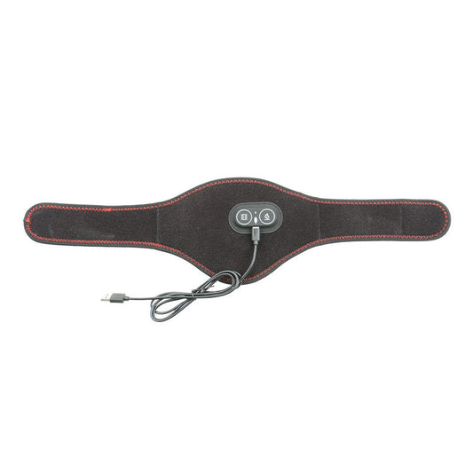 Black Heated Vibrating Neck Wrap - Usb Powered Massager For Soothing Pain Relief With 3 & Vibration Modes