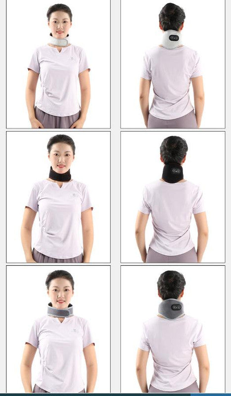 Black Heated Vibrating Neck Wrap - Usb Powered Massager For Soothing Pain Relief With 3 & Vibration Modes