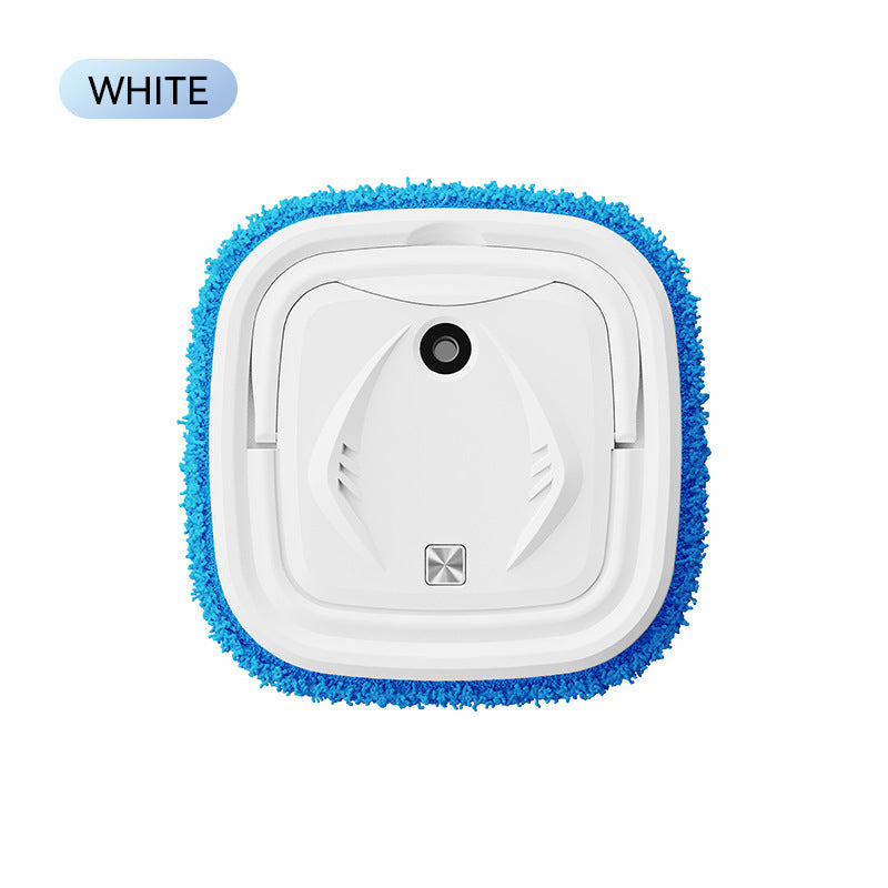 White Smart Robotic Floor Mop With Humidifier Spray Ultra Slim Automatic Wet & Dry Cleaner
