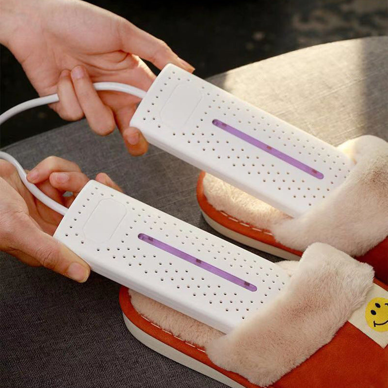 Blue Usb Shoe Dryer & Deodorizer Constant Temperature Electric Boot Warmer With Uv Sanitizer