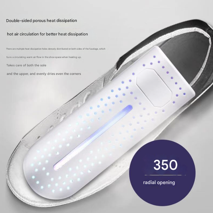 Blue Usb Shoe Dryer & Deodorizer Constant Temperature Electric Boot Warmer With Uv Sanitizer