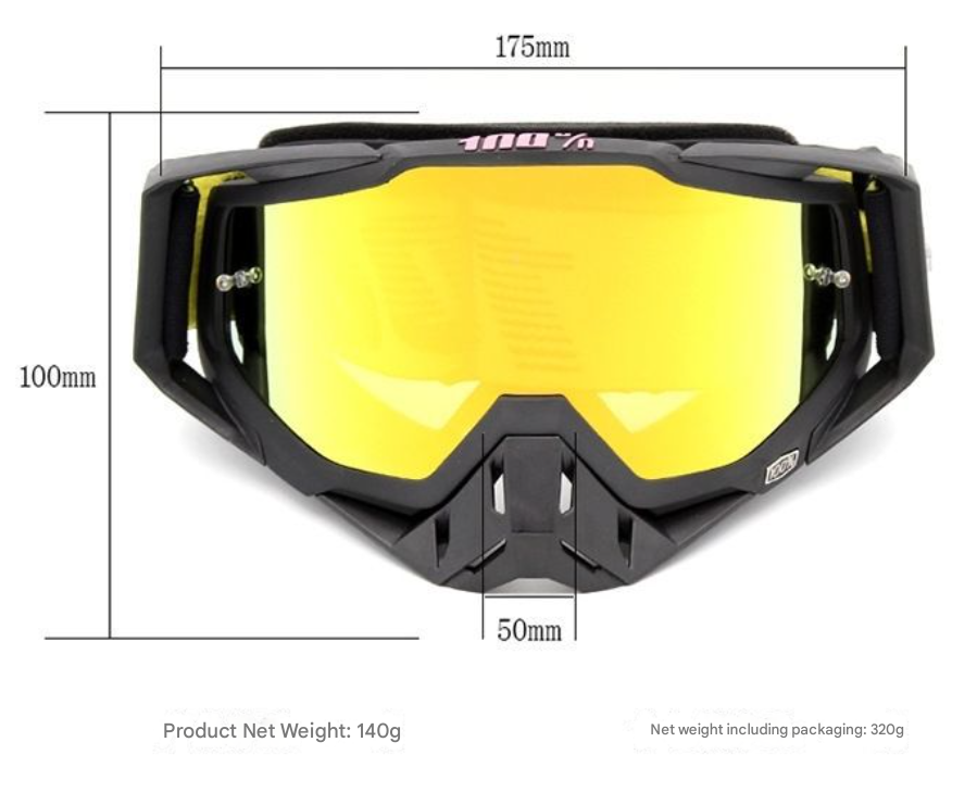 Blue-White Frame And Sheet Motocross Goggles Durable Off-Road Motorcycle Riding Eye Protection With Lens