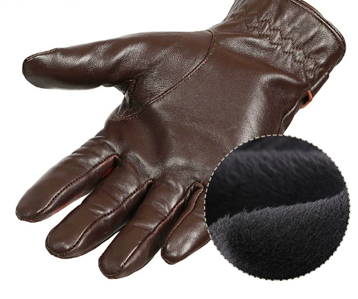 Premium Men's Genuine Sheepskin Leather Driving & Cycling Gloves Size Black