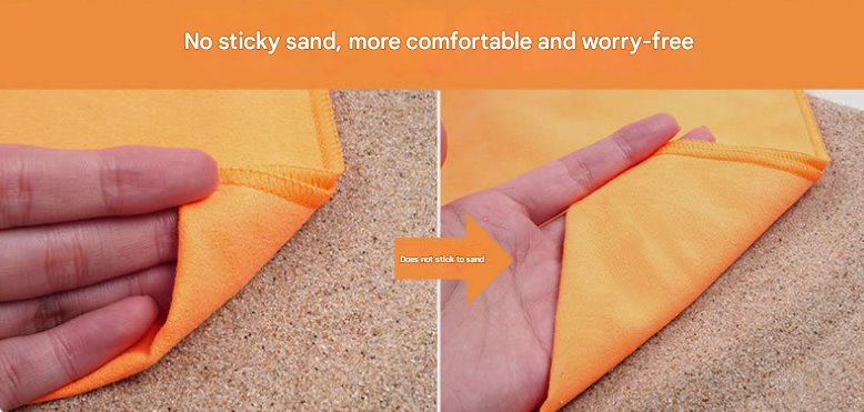 2 Piece Blue Quick Dry Microfiber Sports Towel With Travel Case Compact & Absorbent For Gym Swimming Camping