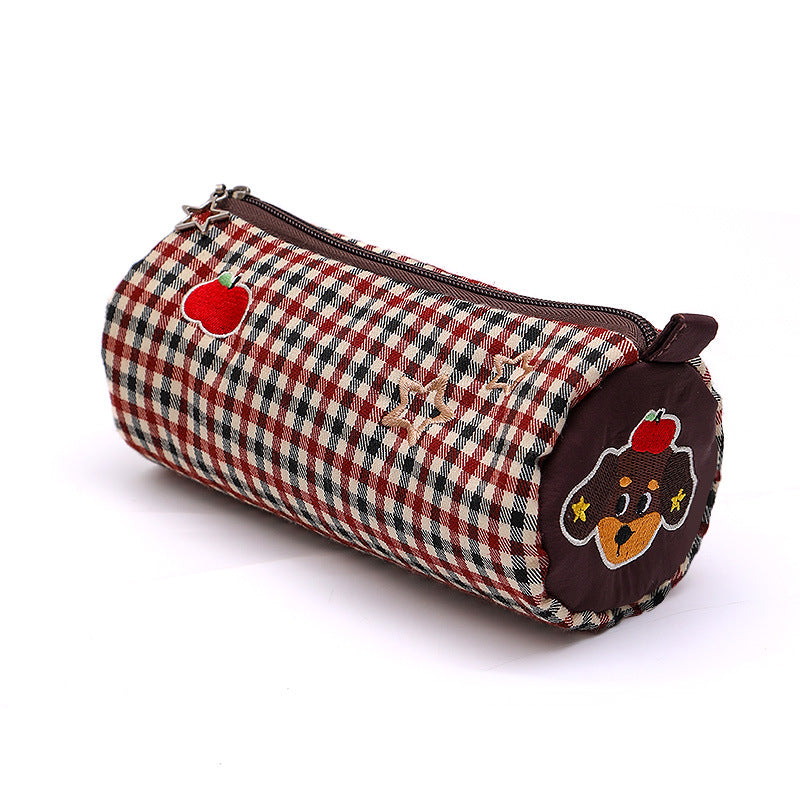 Coffee Vibrant Color Block Pencil Case Large Capacity Stationery Organizer For School & Office