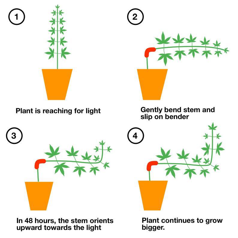 60Pcs Green 90 Degree Plant Bender Clips For Low Stress Training (Lst) Reusable Stem & Branch Trainer Increased Yields