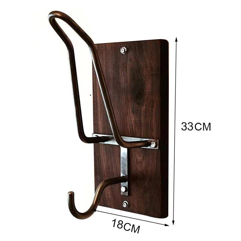 Type Wall Mounted Motorcycle Helmet Holder Heavy Duty Gear Rack With Jacket Hook