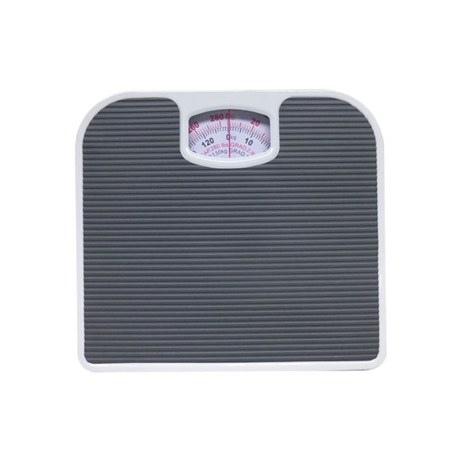 Dark Gray Classic Mechanical Bathroom Scale - Battery-Free Analog Body Weight With Non-Slip Platform