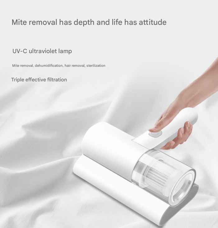 Cordless Uv Dust Mite Vacuum Lightweight Handheld Cleaner With Hepa Filtration For Mattresses Sofas And Upholstery(3.7V)