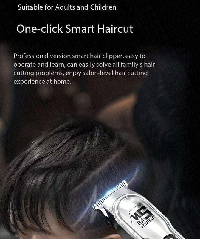 Black Professional Cordless Hair Clippers Usb Rechargeable Trimmer With Led Display For Barbers & Home Grooming