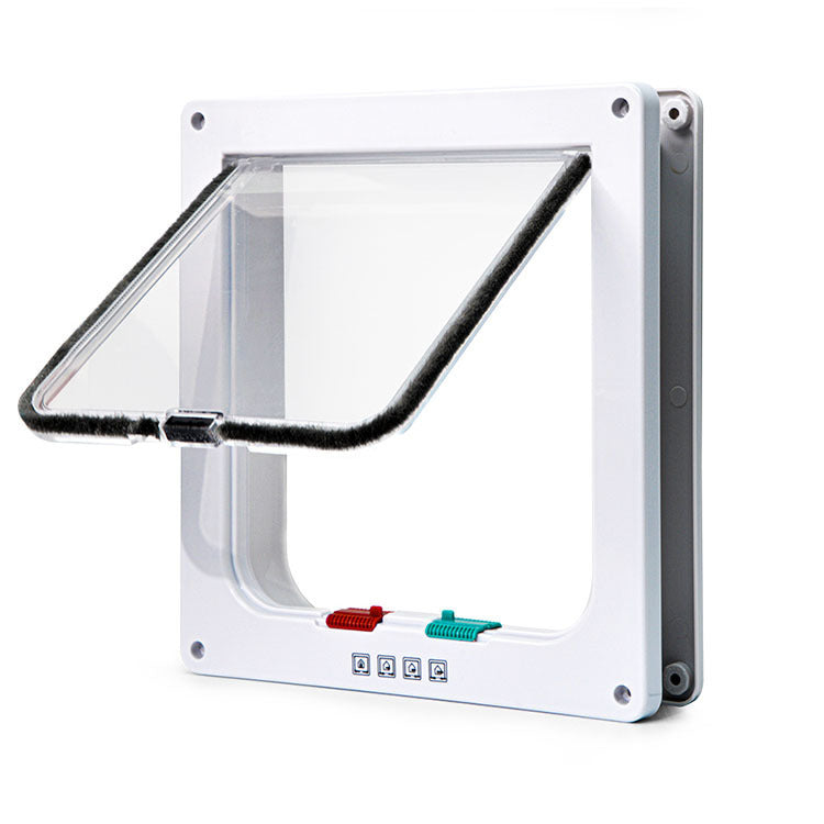 Secure 4 Way Locking Pet Door For Cats & Small Dogs Easy Access Flap Doors Walls Glass(Size Xl)