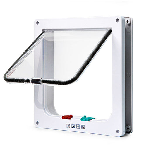 Secure 4 Way Locking Pet Door For Cats & Small Dogs Easy Access Flap Doors Walls Glass(Size Xl)