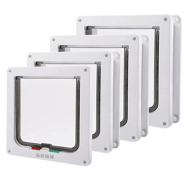 Secure 4 Way Locking Pet Door For Cats & Small Dogs Easy Access Flap Doors Walls Glass(Size Xl)