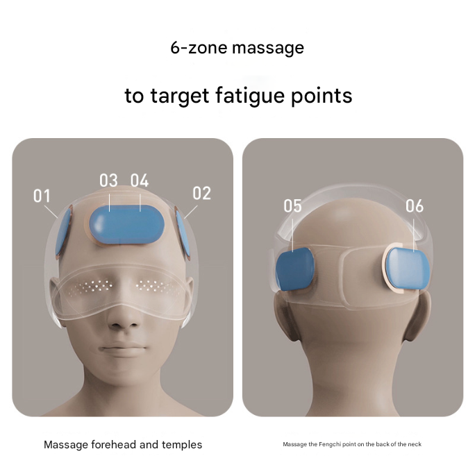 Electric Head Massage Hat With Inflatable Airbags 6 Zone Scalp Therapy For Relaxation And Sleep Aid