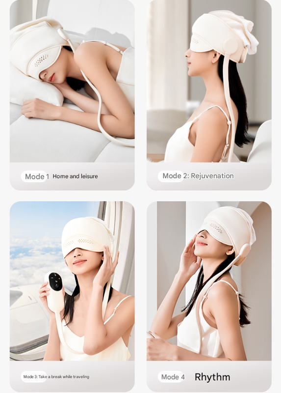 Electric Head Massage Hat With Inflatable Airbags 6 Zone Scalp Therapy For Relaxation And Sleep Aid