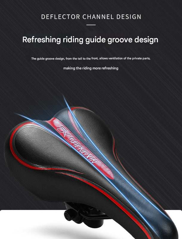 Black And Red Mountain Bike Saddle Comfortable Durable Bicycle Seat For Mtb Road Bikes