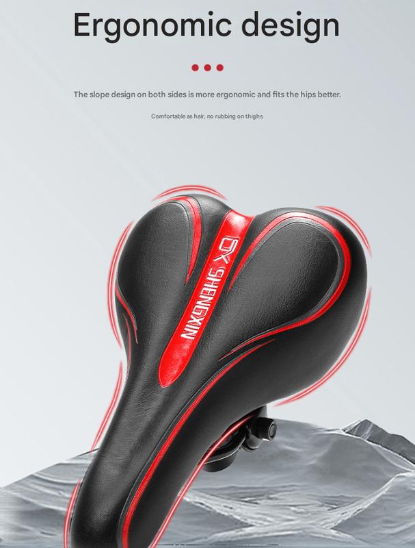 Black And Red Mountain Bike Saddle Comfortable Durable Bicycle Seat For Mtb Road Bikes