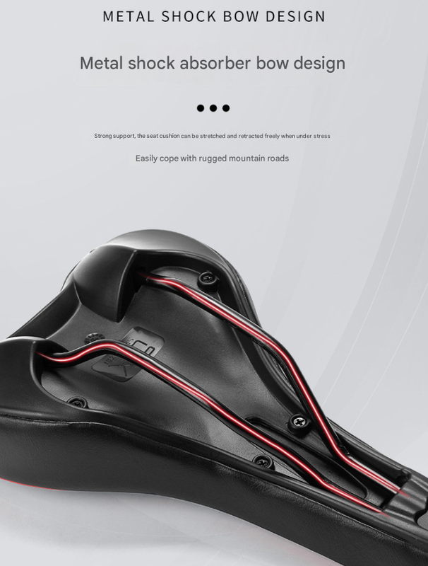 Black And Red Mountain Bike Saddle Comfortable Durable Bicycle Seat For Mtb Road Bikes