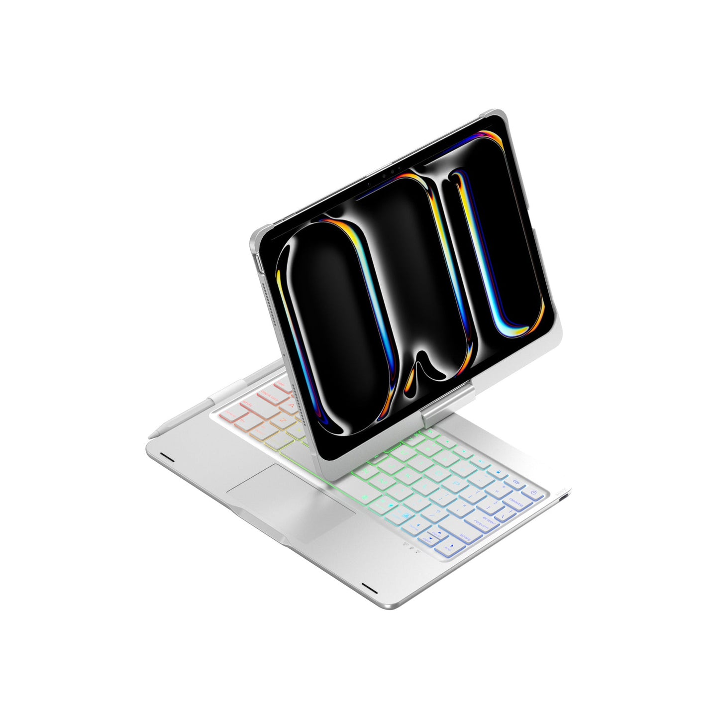 Rose Gold Magic Keyboard Case For Ipad Air6/Air7 11 Inch Bluetooth With Rgb Backlight & Precision Trackpad