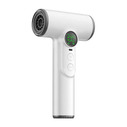 White High Power Cordless Hair Dryer 15600Mah Usb Rechargeable Blow With Hot & Cold Air 3 Speeds Heat Settings