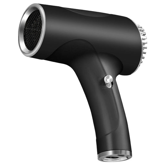 Black Ultra Lightweight Ionic Cordless Hair Dryer Usb Rechargeable Portable Blow With Cool Air For Travel & Home