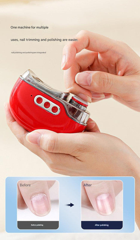 4 In 1 Electric Nail Care Device Clipper Grinder Polisher & Uv Sterilizer With Multiple Modes(Black)