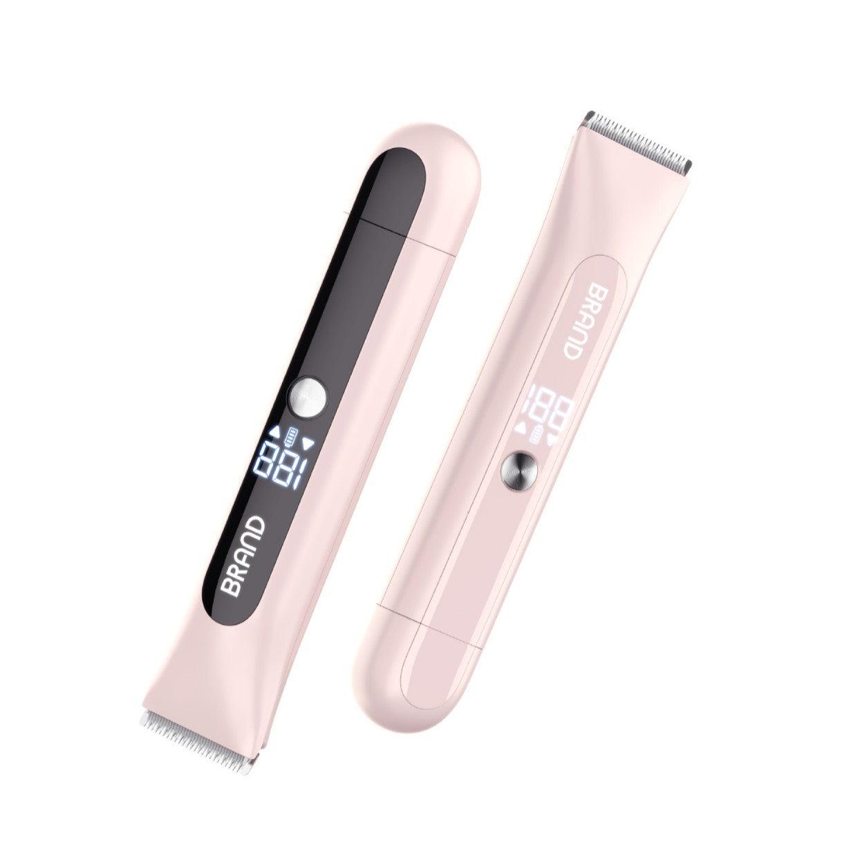 Dual Head Electric Hair Trimmer Ipx7 Waterproof Body Groomer With Type C Charging(Pink)