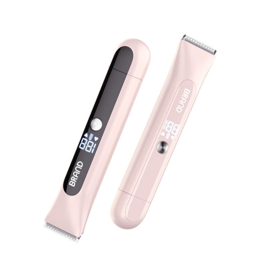 Dual Head Electric Hair Trimmer Ipx7 Waterproof Body Groomer With Type C Charging(Pink)